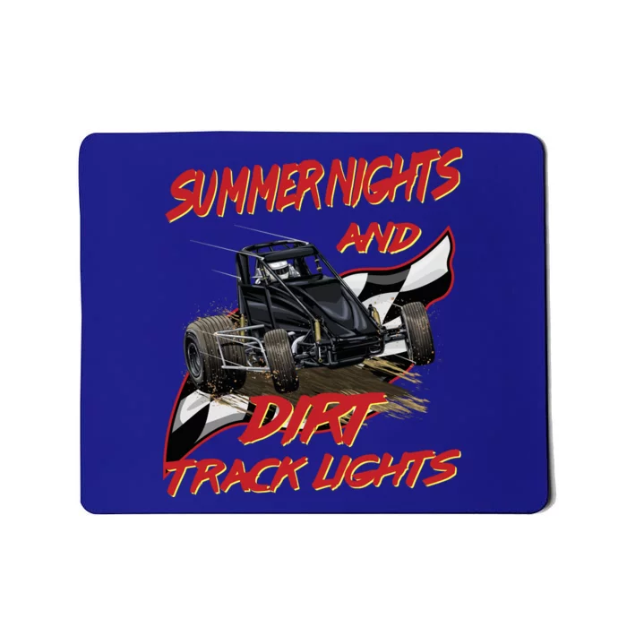 Summer Nights Dirt Track Lights | Dirt Track Racing | Motocross Gift Mousepad