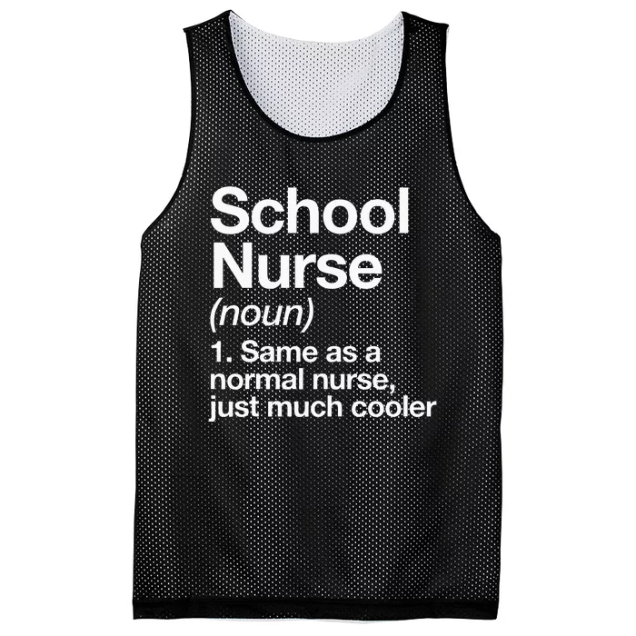 School Nurse Definition Funny Back To School First Day Mesh Reversible Basketball Jersey Tank