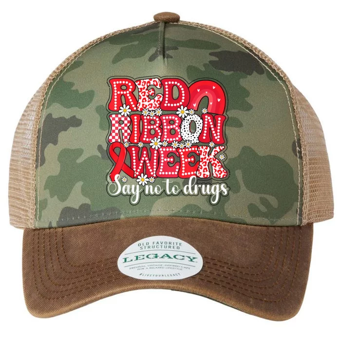 Say Not Drug Free Say Yes Kindness Red Ribbon Week Rainbow Legacy Tie Dye Trucker Hat