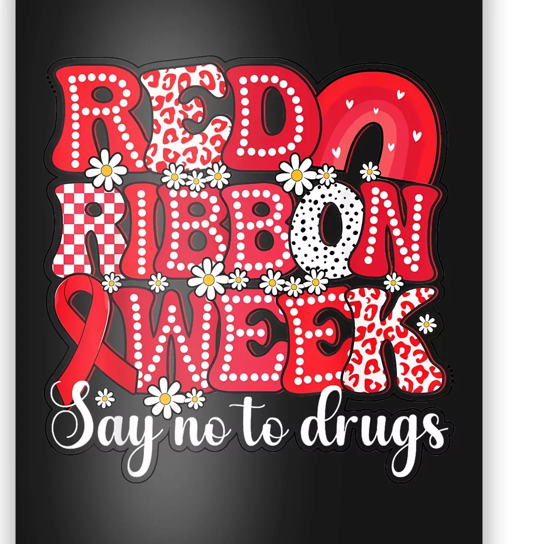 Say Not Drug Free Say Yes Kindness Red Ribbon Week Rainbow Poster