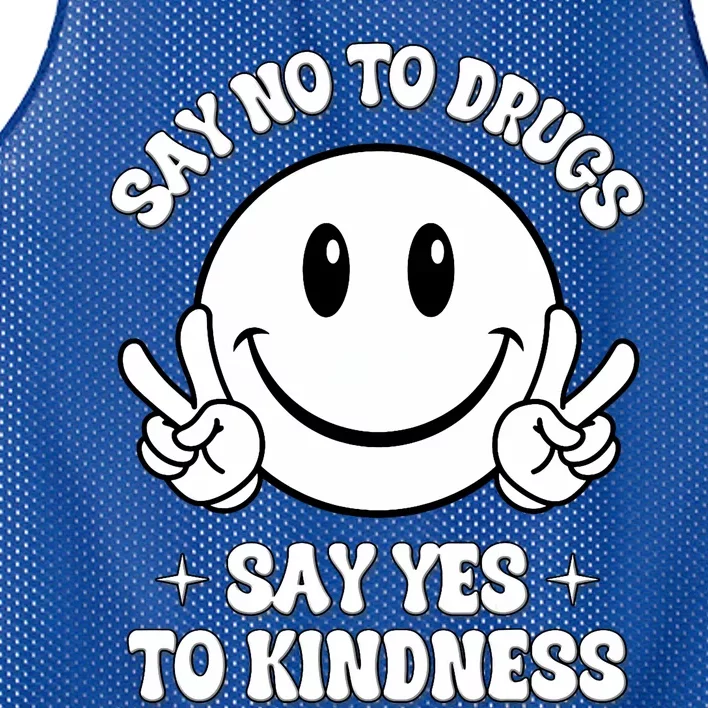 Say Not Drugfree Say Yes To Kindness Red Ribbon Week Mesh Reversible Basketball Jersey Tank