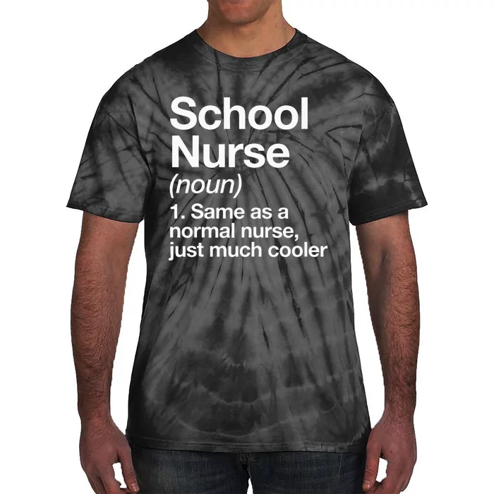 School Nurse Definition Back To School First Day Tie-Dye T-Shirt