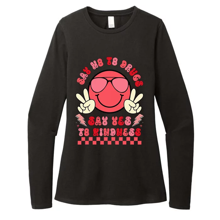 Say Not Drug Free Say Yes To Kindness Red Ribbon Week Womens CVC Long Sleeve Shirt