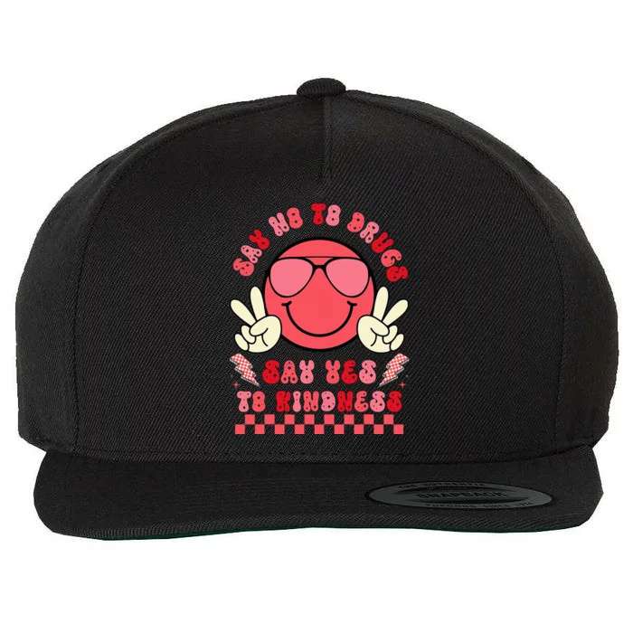 Say Not Drug Free Say Yes To Kindness Red Ribbon Week Wool Snapback Cap