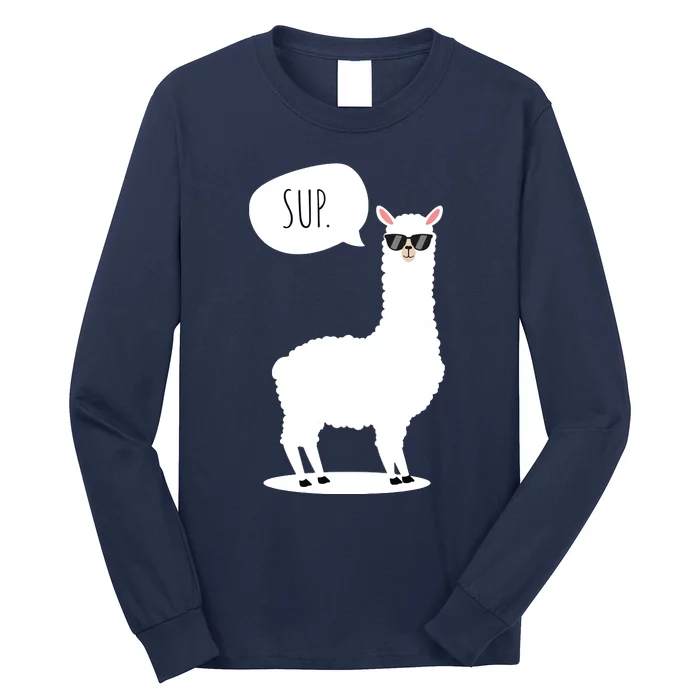 Sup No Drama Llama Alpaca Long Sleeve Shirt