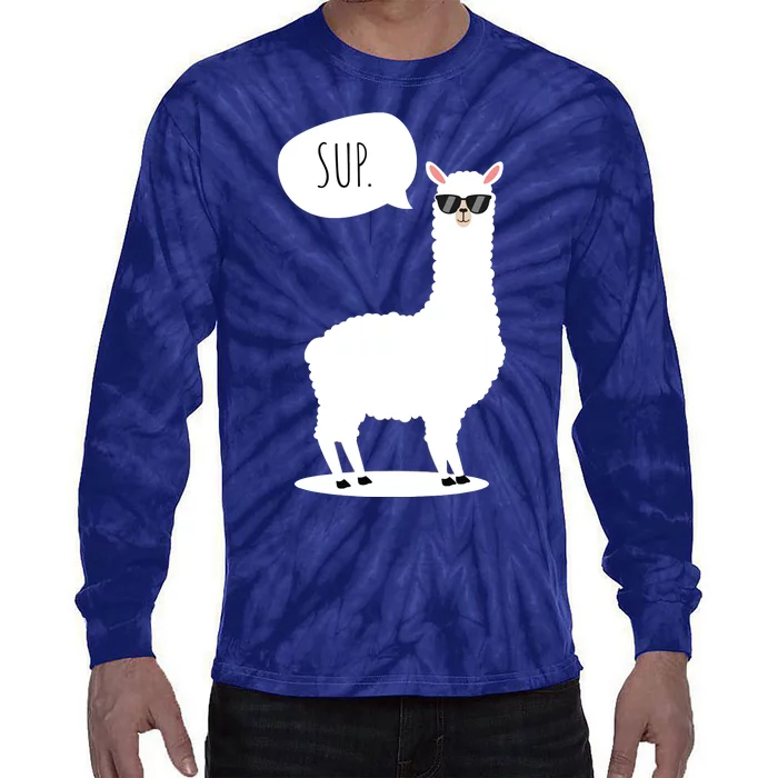 Sup No Drama Llama Alpaca Tie-Dye Long Sleeve Shirt