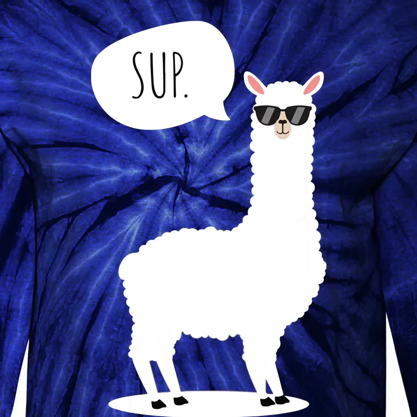 Sup No Drama Llama Alpaca Tie-Dye Long Sleeve Shirt