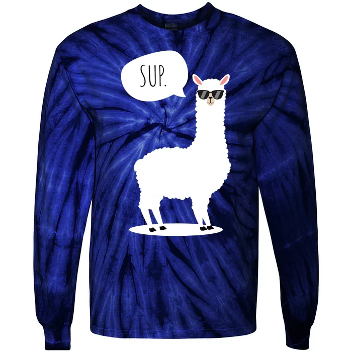 Sup No Drama Llama Alpaca Tie-Dye Long Sleeve Shirt