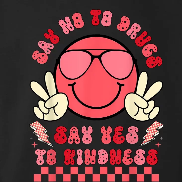 Say Not Drugfree Say Yes To Kindness Red Ribbon Week Retro Toddler Hoodie