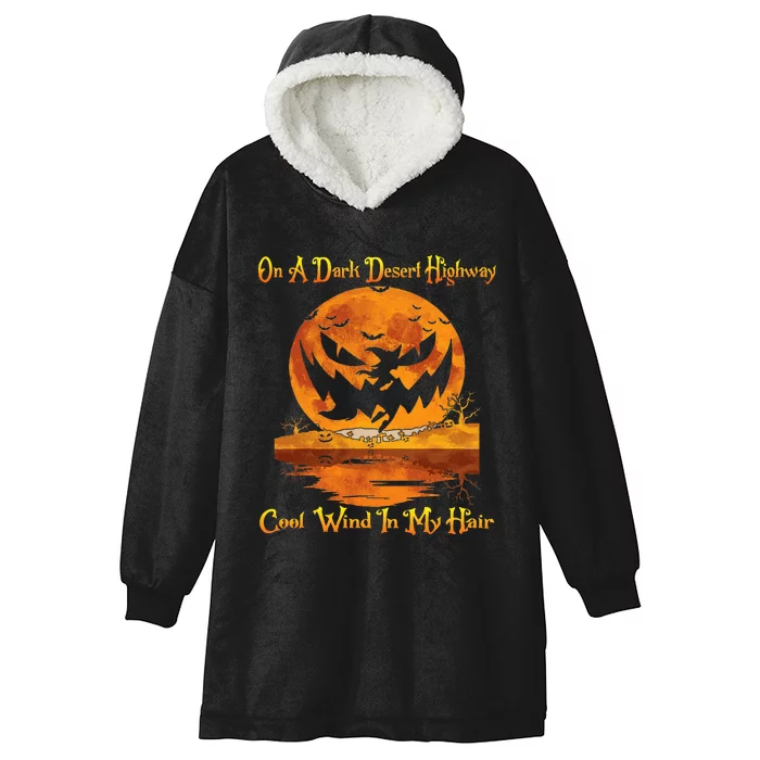 Spooky Night Drive Halloween Road Trip Hooded Wearable Blanket