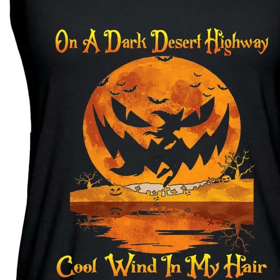 Spooky Night Drive Halloween Road Trip Ladies Essential Flowy Tank