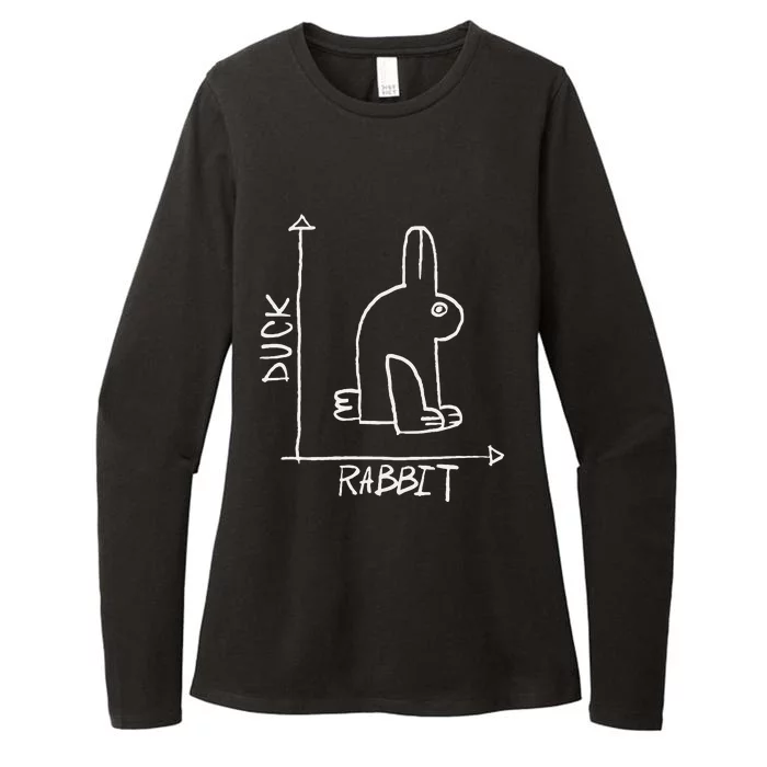 Science Nerd Duck Or Rabbit Physics Math Geek Womens CVC Long Sleeve Shirt