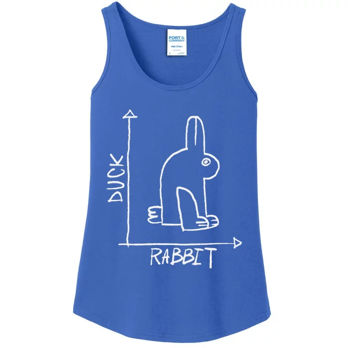 Science Nerd Duck Or Rabbit Physics Math Geek Ladies Essential Tank