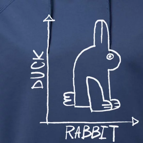 Science Nerd Duck Or Rabbit Physics Math Geek Performance Fleece Hoodie