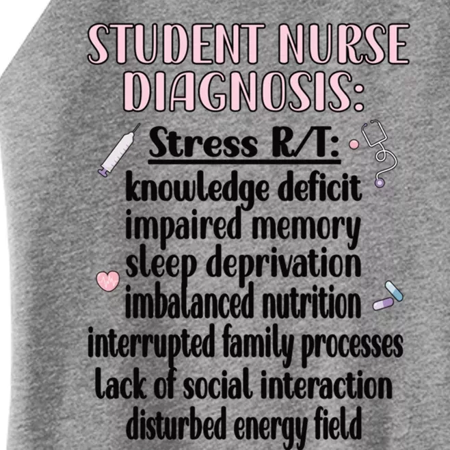 Student Nurse Diagnosis Nursing School Student Nurse Student Gift Women’s Perfect Tri Rocker Tank