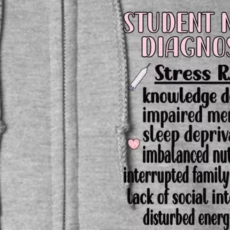 Student Nurse Diagnosis Nursing School Student Nurse Student Gift Full Zip Hoodie