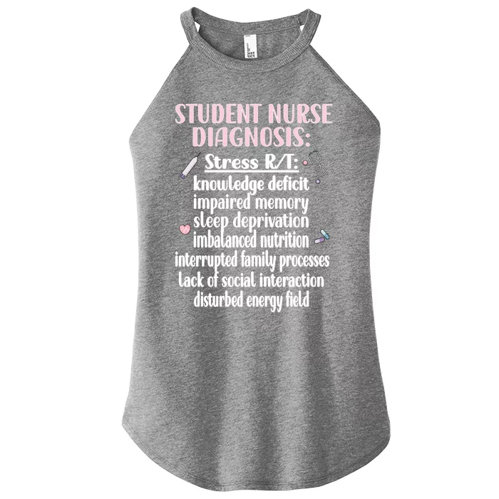 Student Nurse Diagnosis Nursing School Student Nurse Student Gift Women’s Perfect Tri Rocker Tank