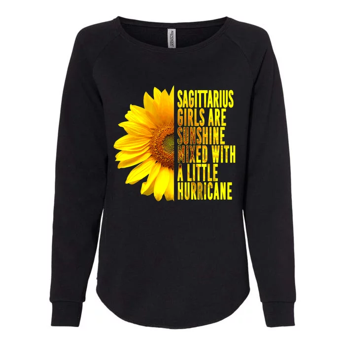 Sagittarius November December Sunflower Birthday Gift Womens California Wash Sweatshirt