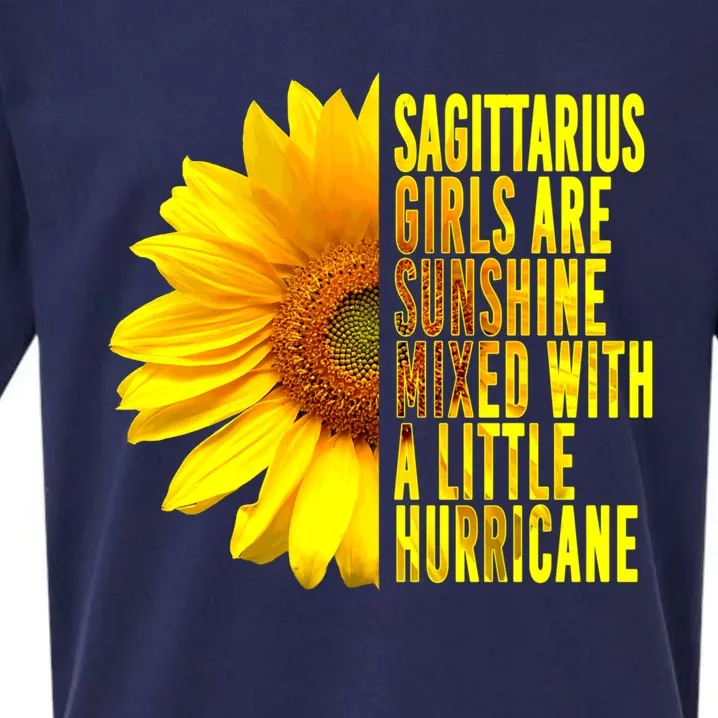 Sagittarius November December Sunflower Birthday Gift Sueded Cloud Jersey T-Shirt