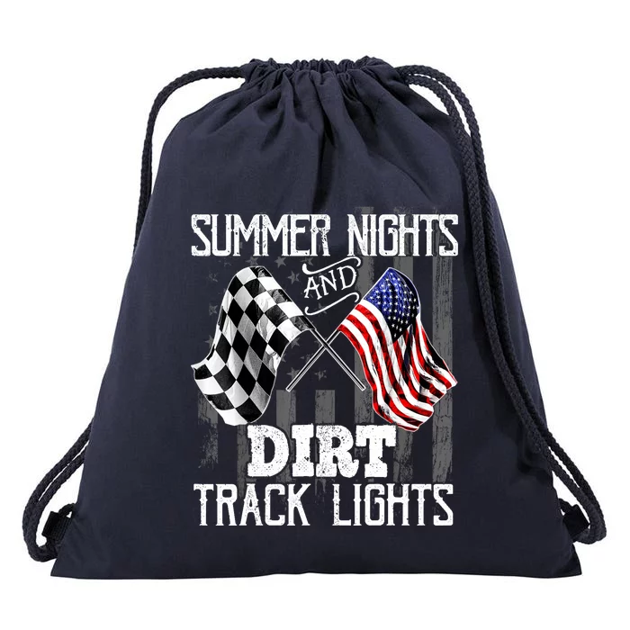 Summer Nights Dirt Track Lights Racing Motocross Gift Drawstring Bag