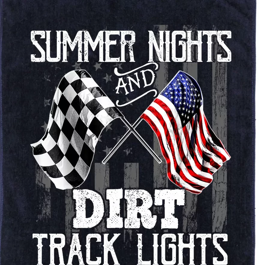 Summer Nights Dirt Track Lights Racing Motocross Gift Platinum Collection Golf Towel