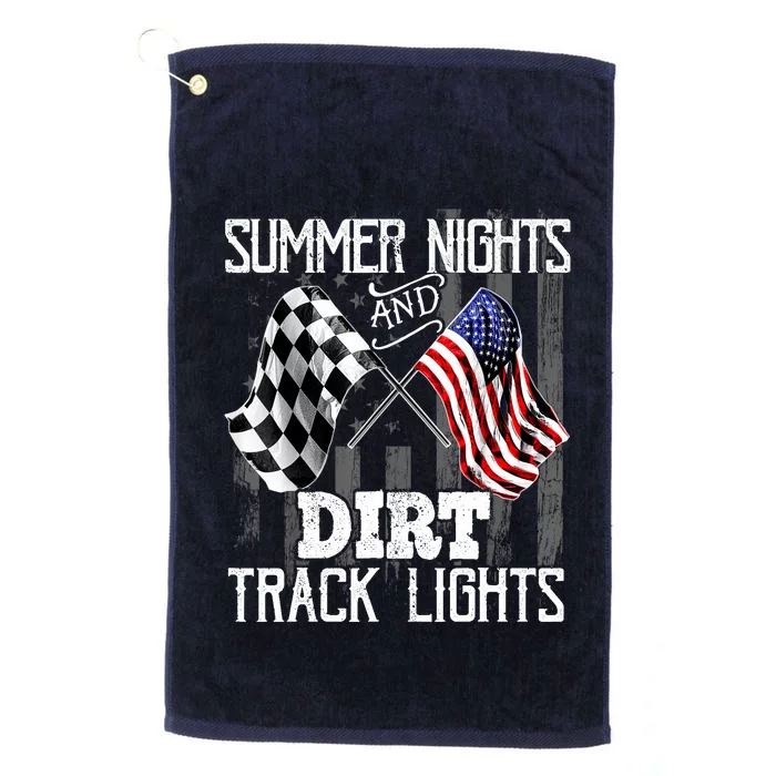 Summer Nights Dirt Track Lights Racing Motocross Gift Platinum Collection Golf Towel