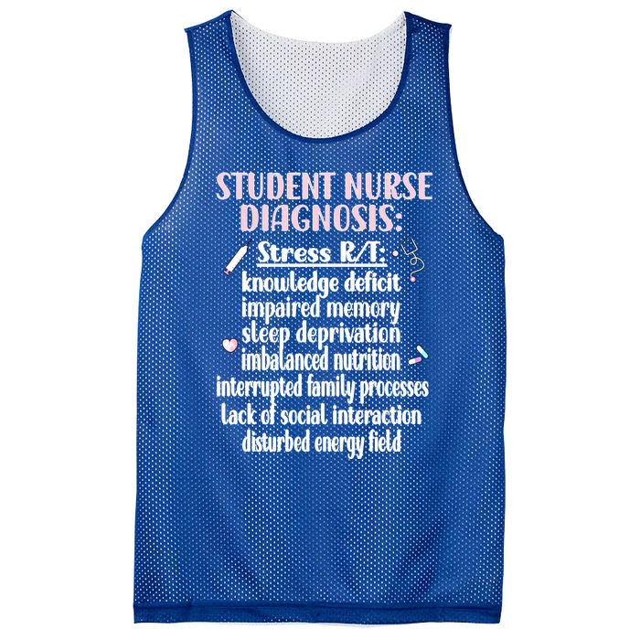 Student Nurse Diagnosis Nursing School Student Nurse Student Great Gift Mesh Reversible Basketball Jersey Tank