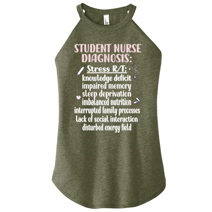 Student Nurse Diagnosis Nursing School Student Nurse Student Great Gift Women’s Perfect Tri Rocker Tank