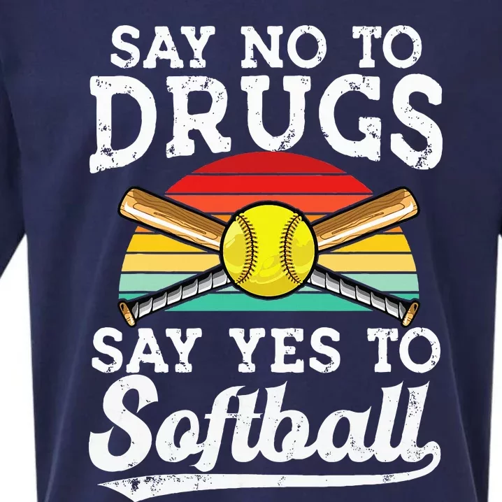 Say No Drugs Say Yes To softball Anti drug Red Ribbon Week Sueded Cloud Jersey T-Shirt