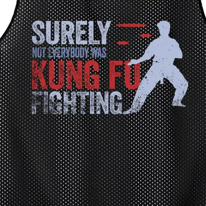 Surely Not Everybody Was Kung Fu Fighting Mesh Reversible Basketball Jersey Tank