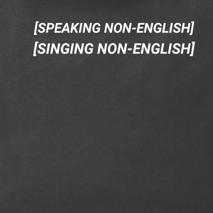 Speaking Non English, Singing Non English Zip Tote Bag