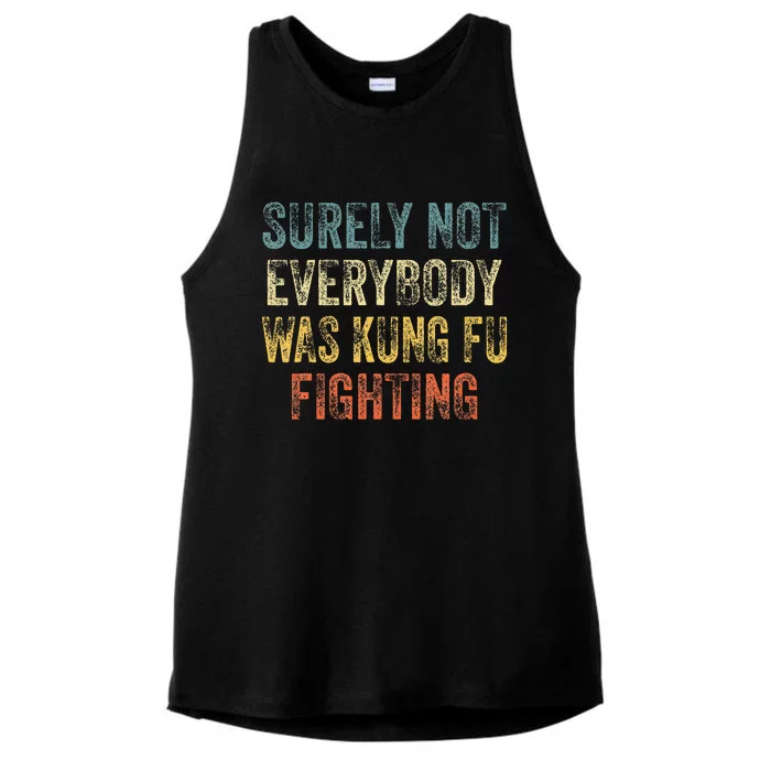 Surely Not Everybody Was Kung Fu Fighting Ladies Tri-Blend Wicking Tank