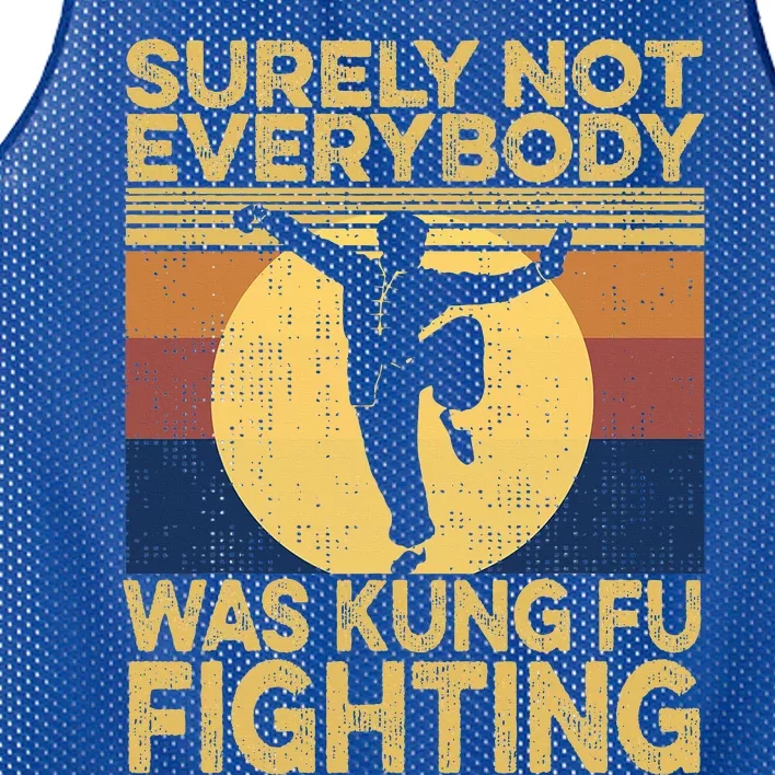 Surely Not Everybody Was Kung Fu Fighting Kung Fu Karate Mesh Reversible Basketball Jersey Tank