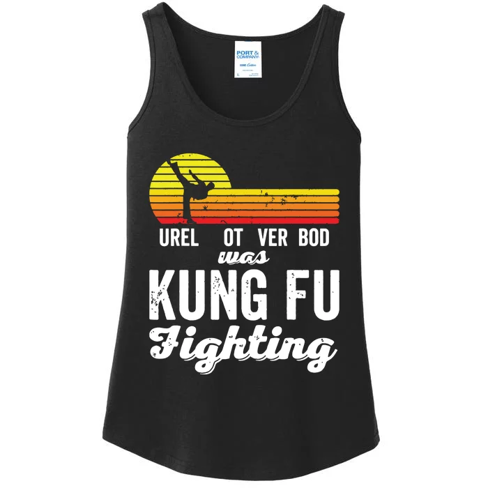 Surely Not Everybody Was Kung Fu Fighting Funny Karate Ladies Essential Tank