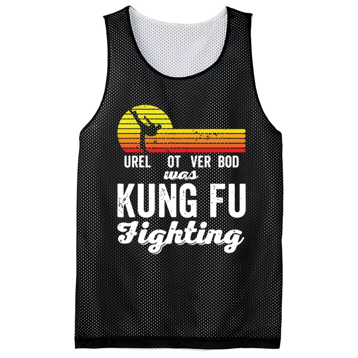 Surely Not Everybody Was Kung Fu Fighting Funny Karate Mesh Reversible Basketball Jersey Tank