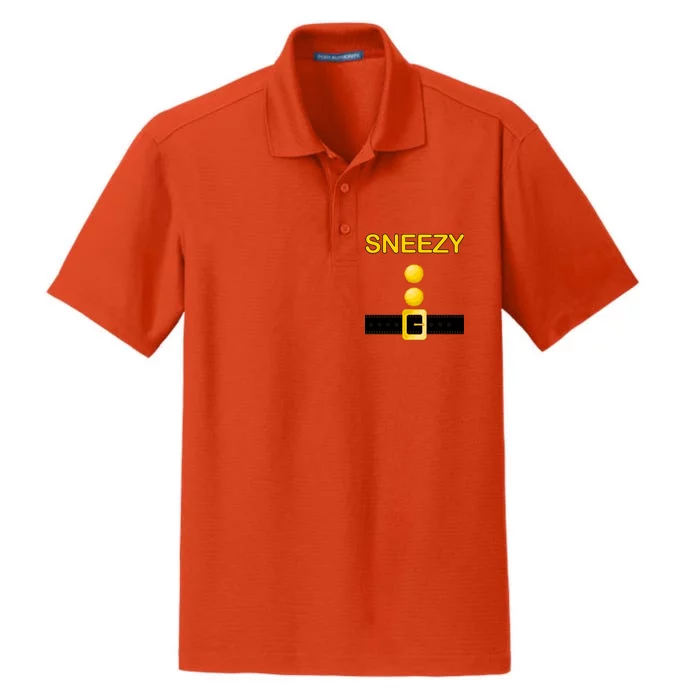 Sneezy Dwarf Costume Dry Zone Grid Performance Polo