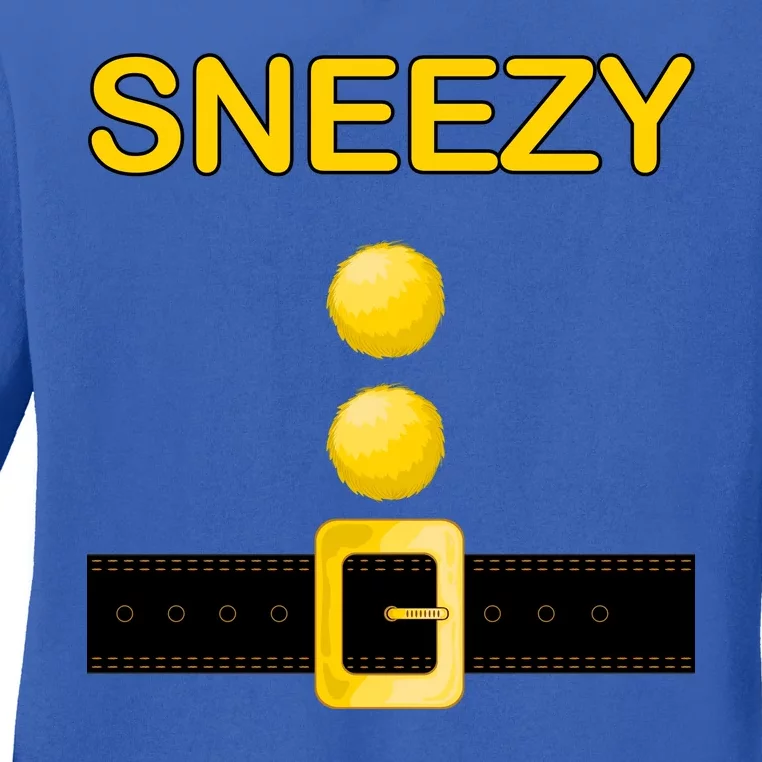 Sneezy Dwarf Costume Ladies Long Sleeve Shirt