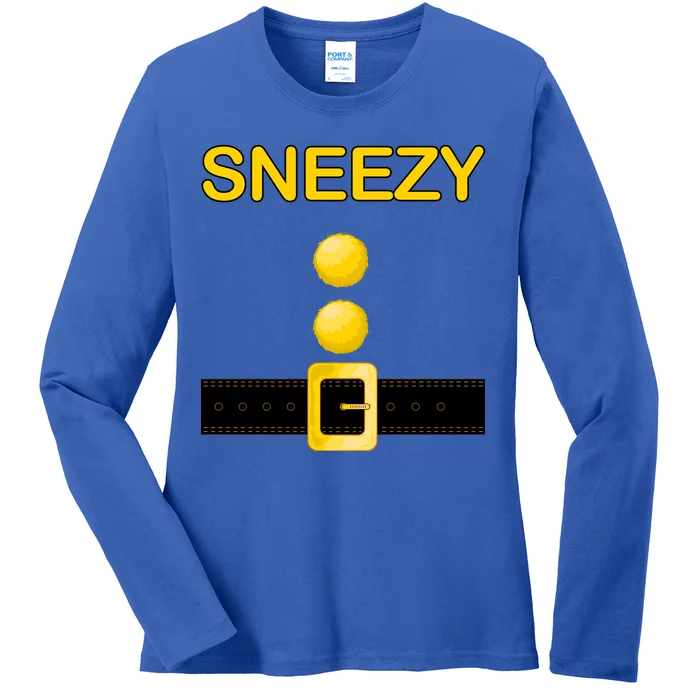 Sneezy Dwarf Costume Ladies Long Sleeve Shirt