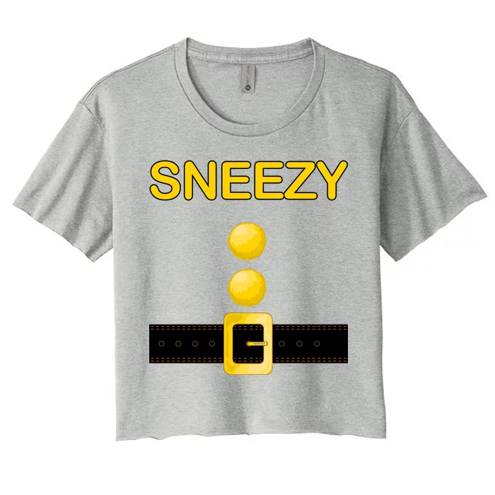 Sneezy Dwarf Costume Women's Crop Top Tee