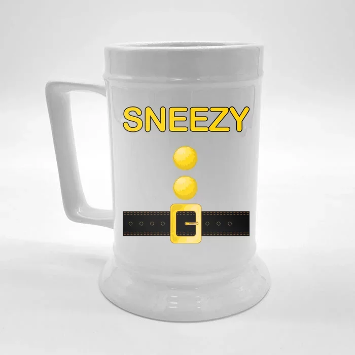 Sneezy Dwarf Costume Front & Back Beer Stein