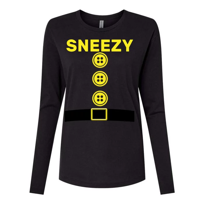 Sneezy Dwarf Halloween Costume Womens Cotton Relaxed Long Sleeve T-Shirt