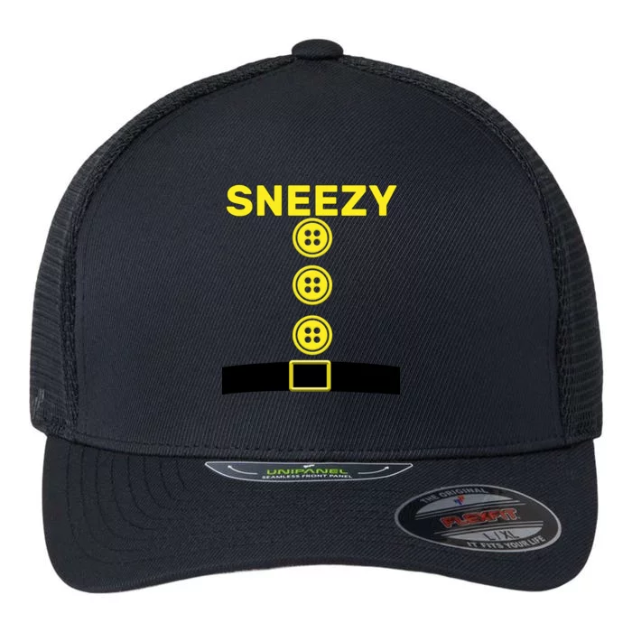 Sneezy Dwarf Halloween Costume Flexfit Unipanel Trucker Cap