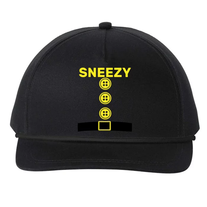 Sneezy Dwarf Halloween Costume Snapback Five-Panel Rope Hat