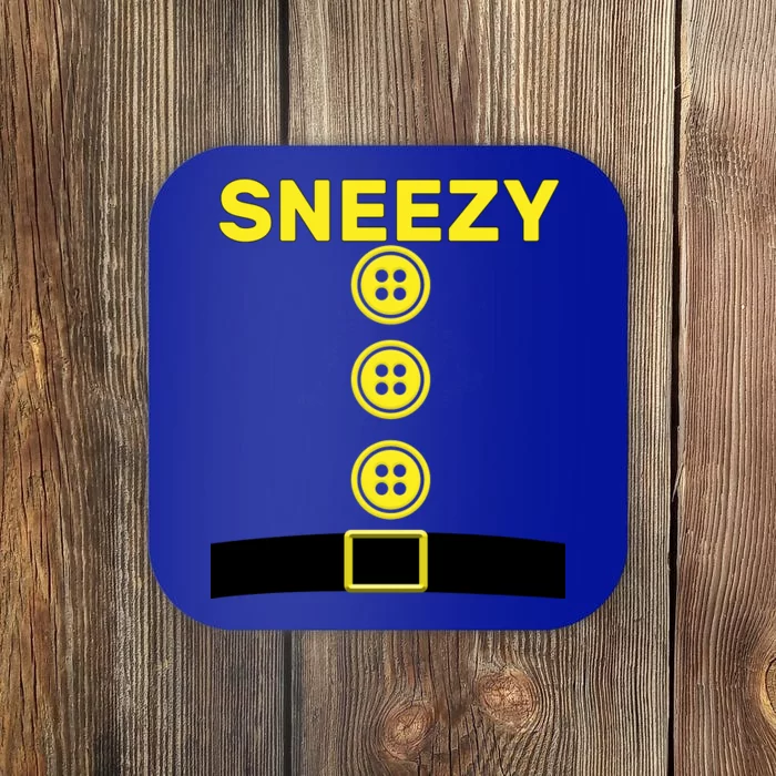 Sneezy Dwarf Halloween Costume Coaster