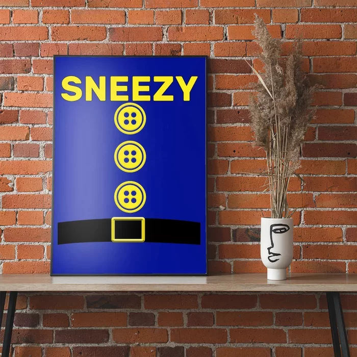 Sneezy Dwarf Halloween Costume Poster