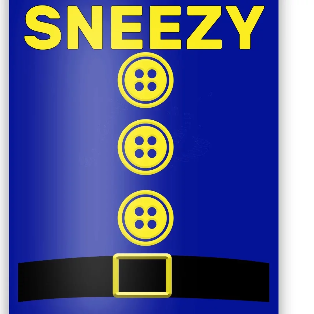 Sneezy Dwarf Halloween Costume Poster