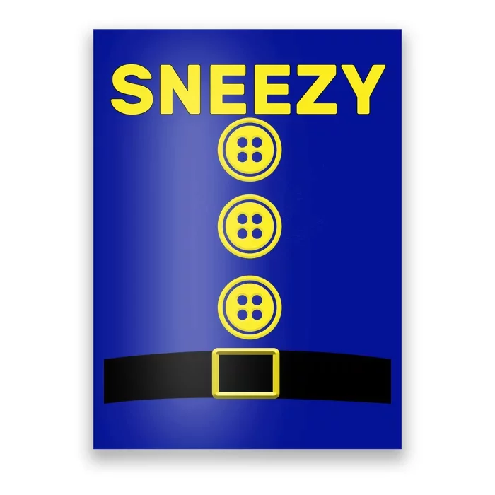 Sneezy Dwarf Halloween Costume Poster