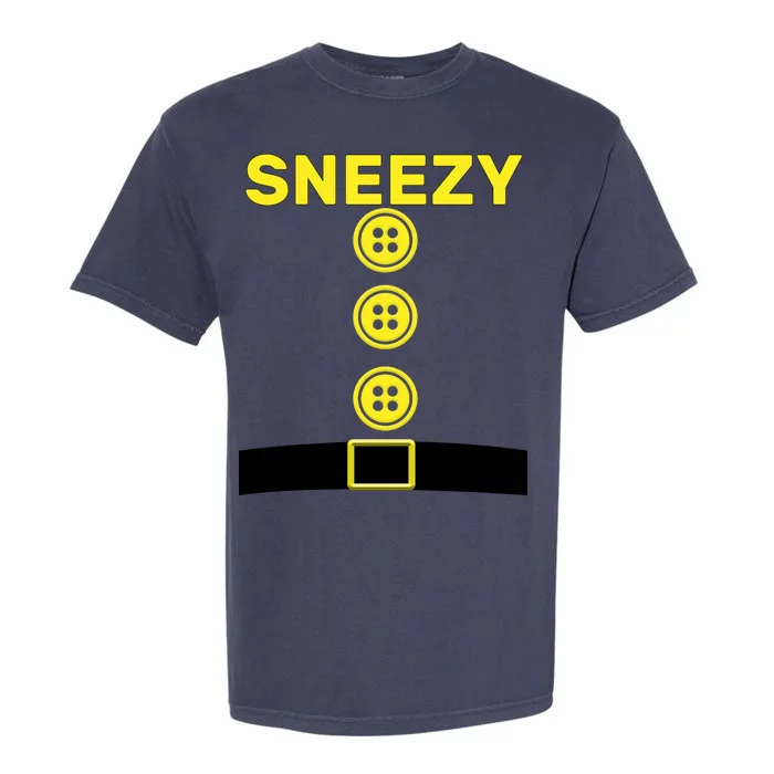 Sneezy Dwarf Halloween Costume Garment-Dyed Heavyweight T-Shirt