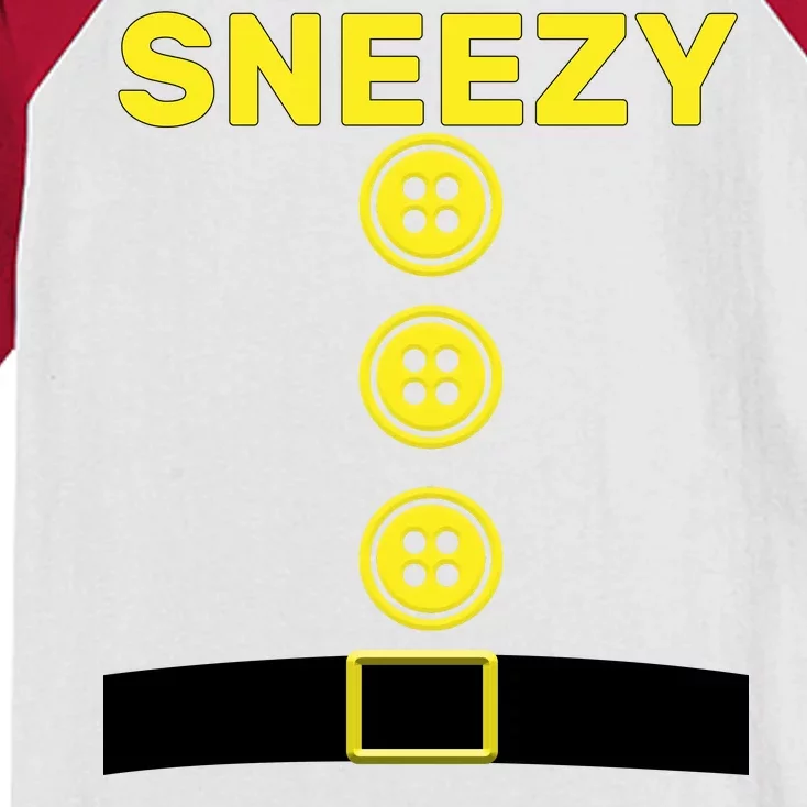 Sneezy Dwarf Halloween Costume Kids Colorblock Raglan Jersey