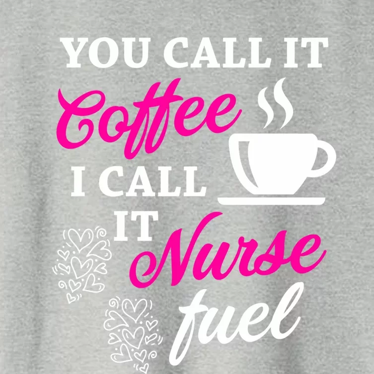 Sarcastic Nurse Fuel You Call It Coffee I Call It Nurse Fuel Gift Women's Crop Top Tee